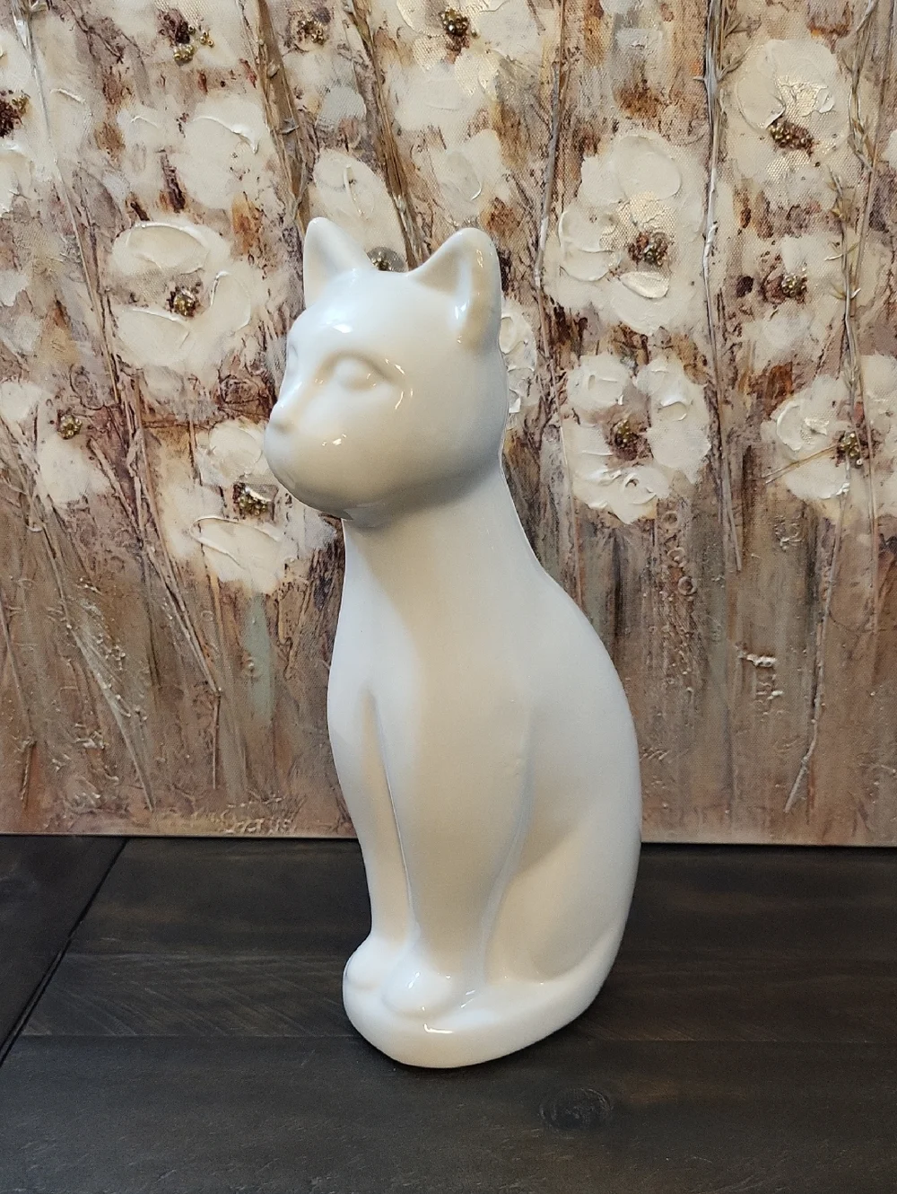 2 Pier 1 Ceramic Sitting White Cats